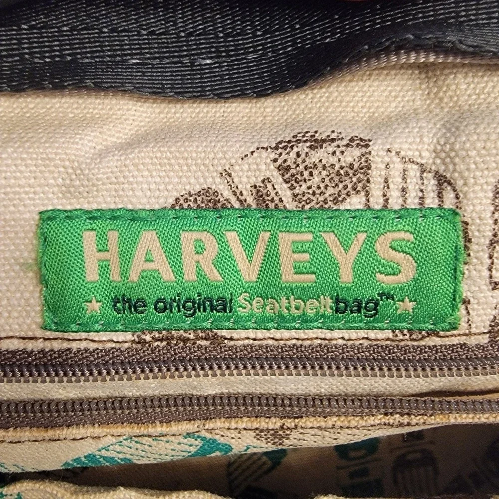 Harveys Original Seatbelt Bag Treecycle - Medium Zipper Top Handle Satchel Purse